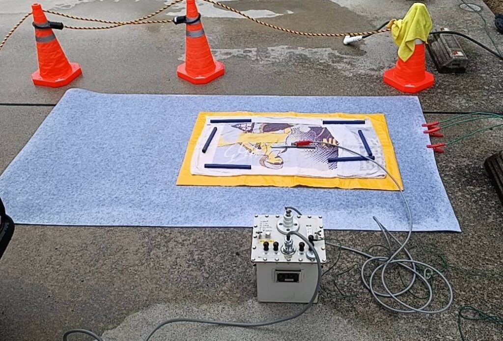絶縁シート耐電圧試験